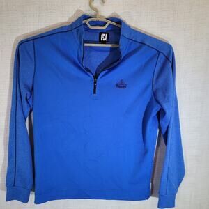 Footjoy Pullover Mens Large Blue Jacket 1/4 Zip Long Sleeve Athletic Outdoor